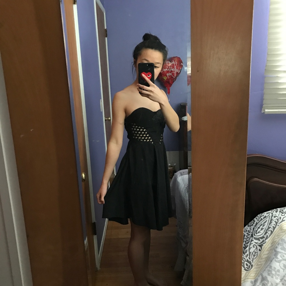 LBD Strapless Black A-Line Dress S